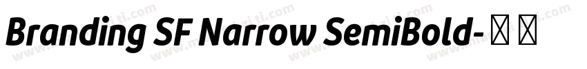 Branding SF Narrow SemiBold字体转换